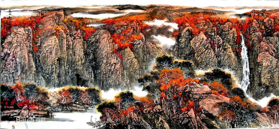 李可染在广州画了第一张“万山红遍”
