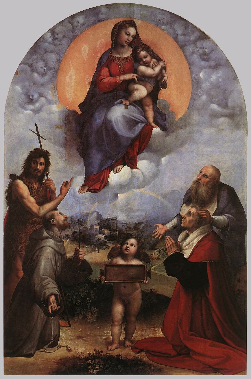福利尼奥的圣母 意大利 拉斐尔作品赏析 1511年-1512年 收藏于梵谛冈美术馆