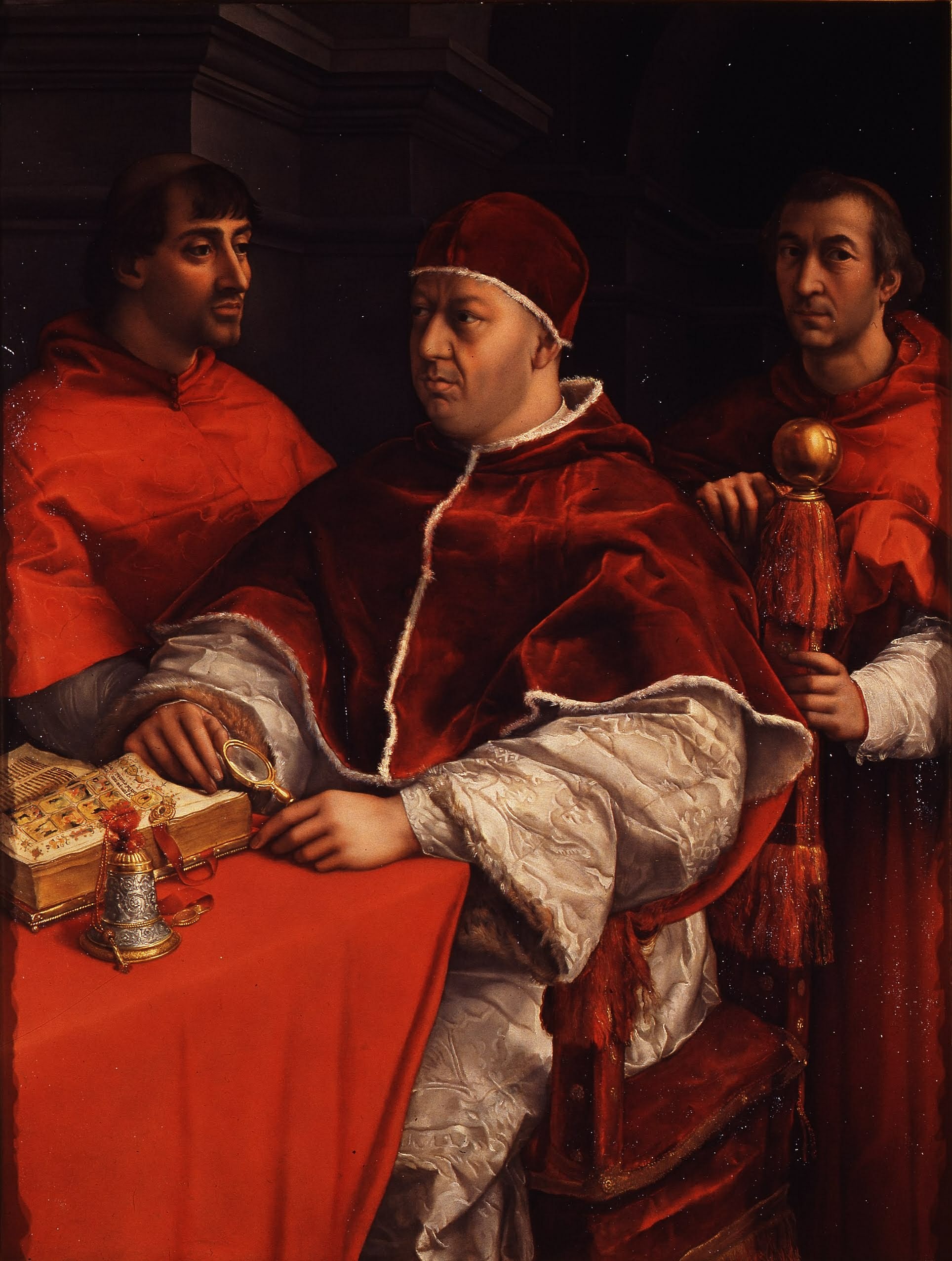教皇利奥十世与两位红衣主教 意大利 拉斐尔