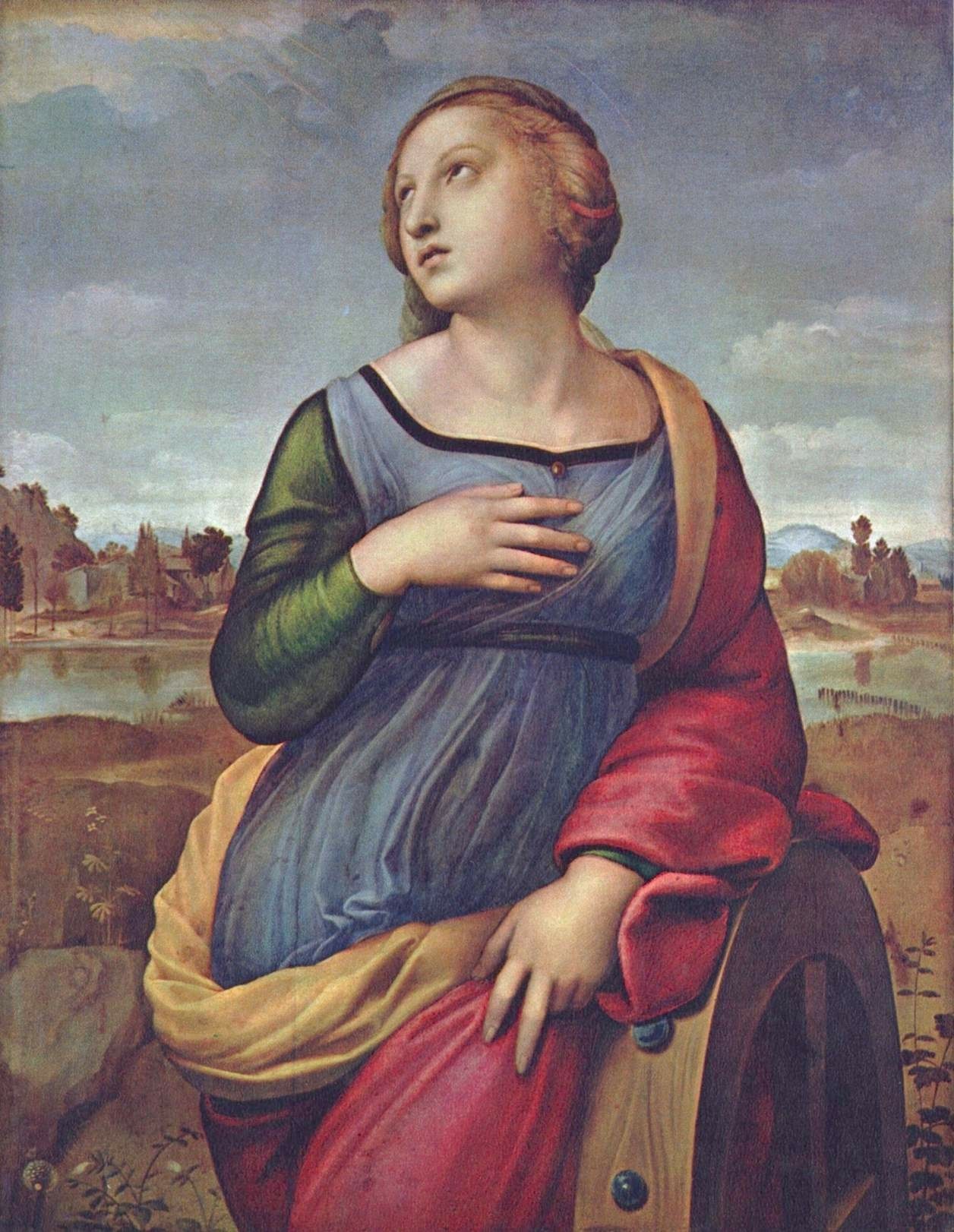 亚历山大的圣凯瑟琳 意大利 拉斐尔作品赏析 1507年-1508年 收藏于英国国家美术馆