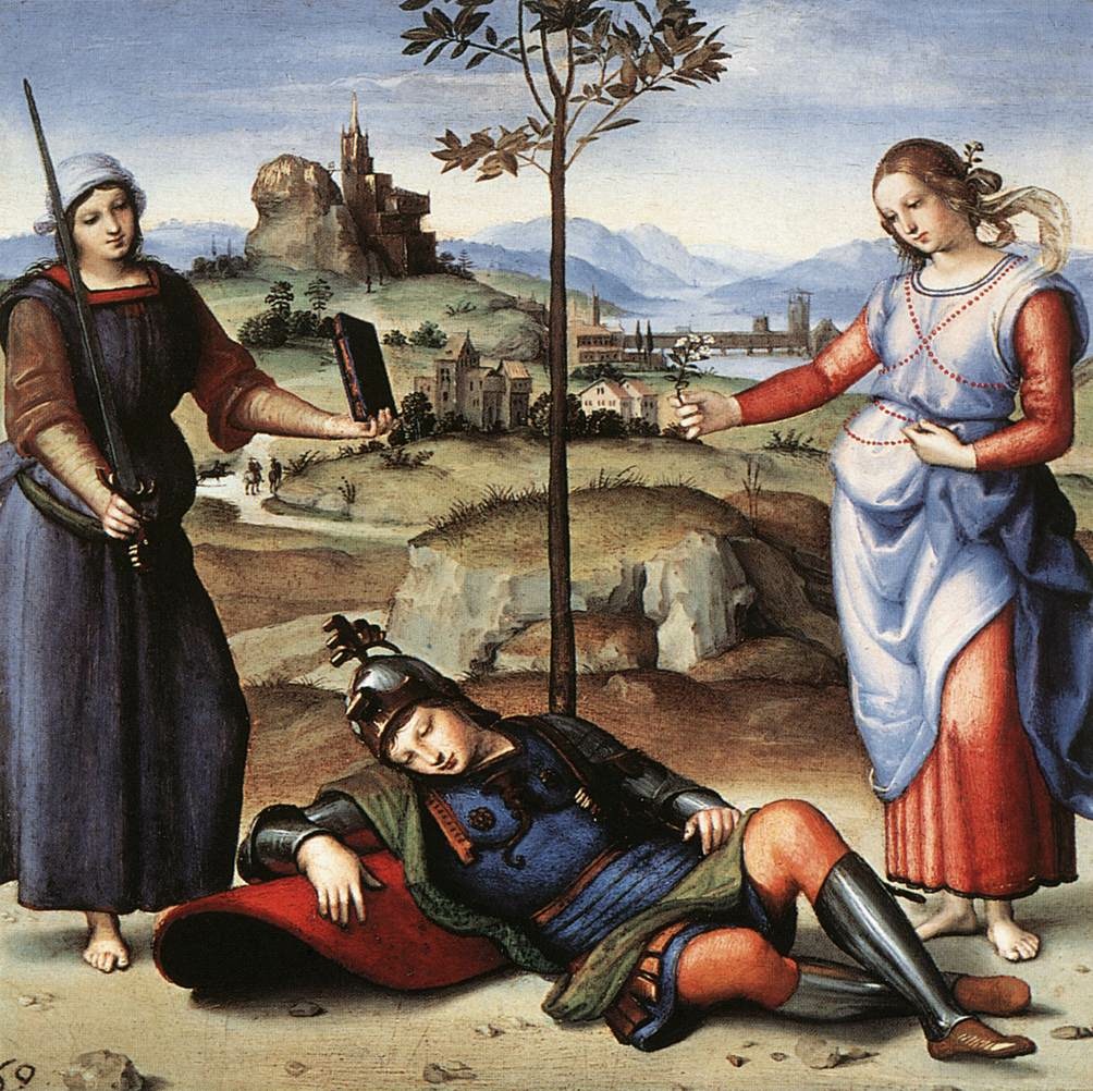 寓言 意大利 拉斐尔作品赏析 1504年 收藏于英国国家美术馆