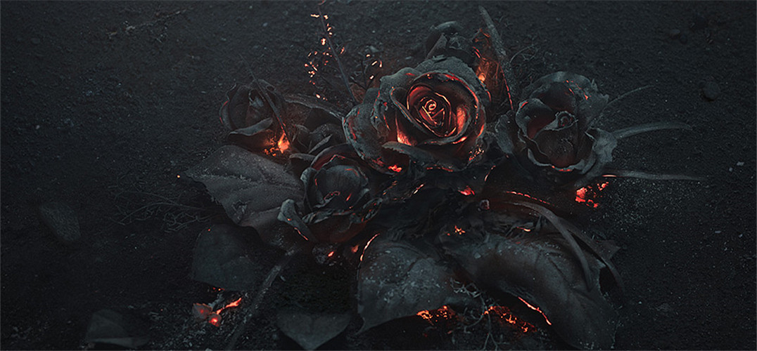 Ars Thaneac如何创作燃烧的玫瑰花