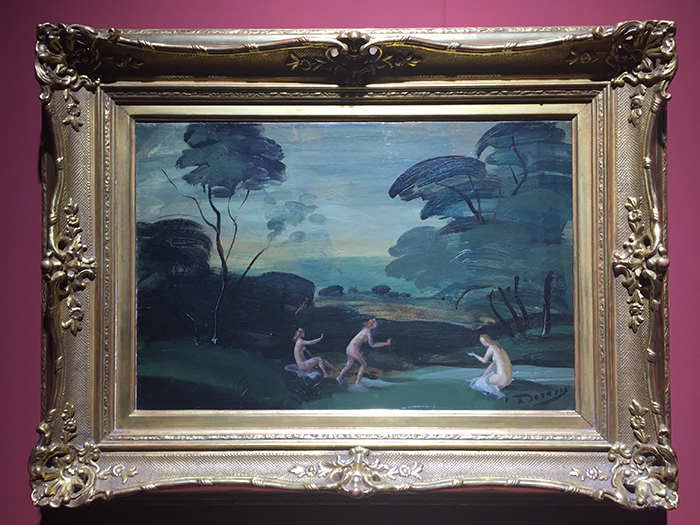 安德烈·德兰  三个浴中的水泽仙女  帆布油画  32.8×49.2cm  1942-1945年