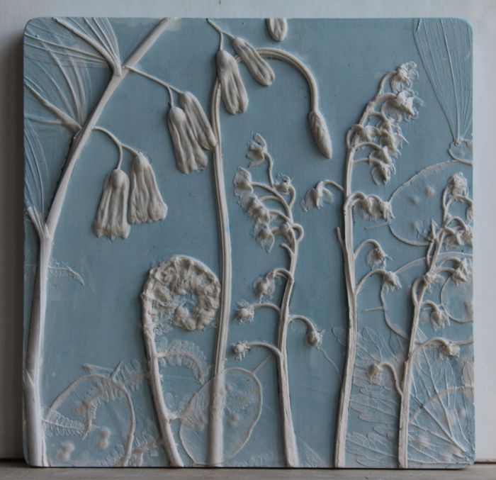 日常生活中的化石:瑞秋·迪恩的石膏浇铸植物主题创作