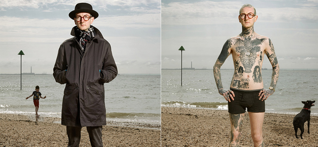 脱下衣服变成另外一个自己：艾伦·鲍德尔的双重纹身肖像摄影