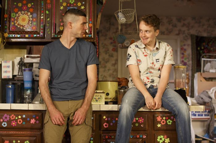 Cameron Scoggins and Tom Phelan in Taylor Mac's 'Hir' at Playwrights Horizons
