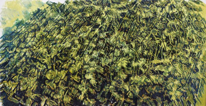 东方葵-逆生Ⅰ布面油画 The Oriental Sunflower-Against the Currents Ⅰ oil painting 280cm×540cm Ⅰ 2015