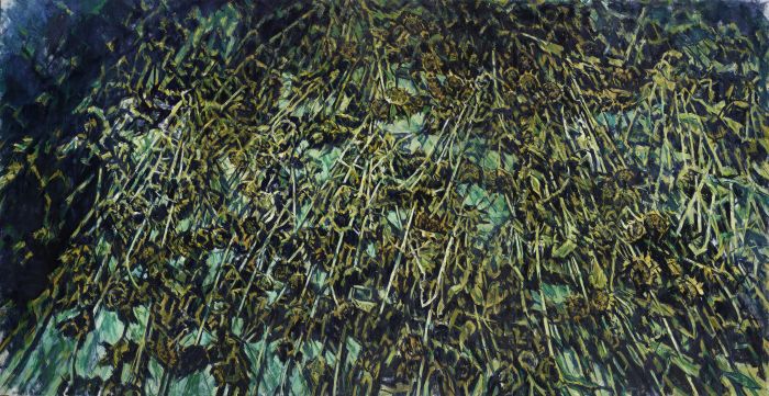 东方葵-涌葵Ⅰ布面油画 The Oriental Sunflower-Gushing Sunlfowers Ⅰ oil painting 280cm×540cm Ⅰ 2015