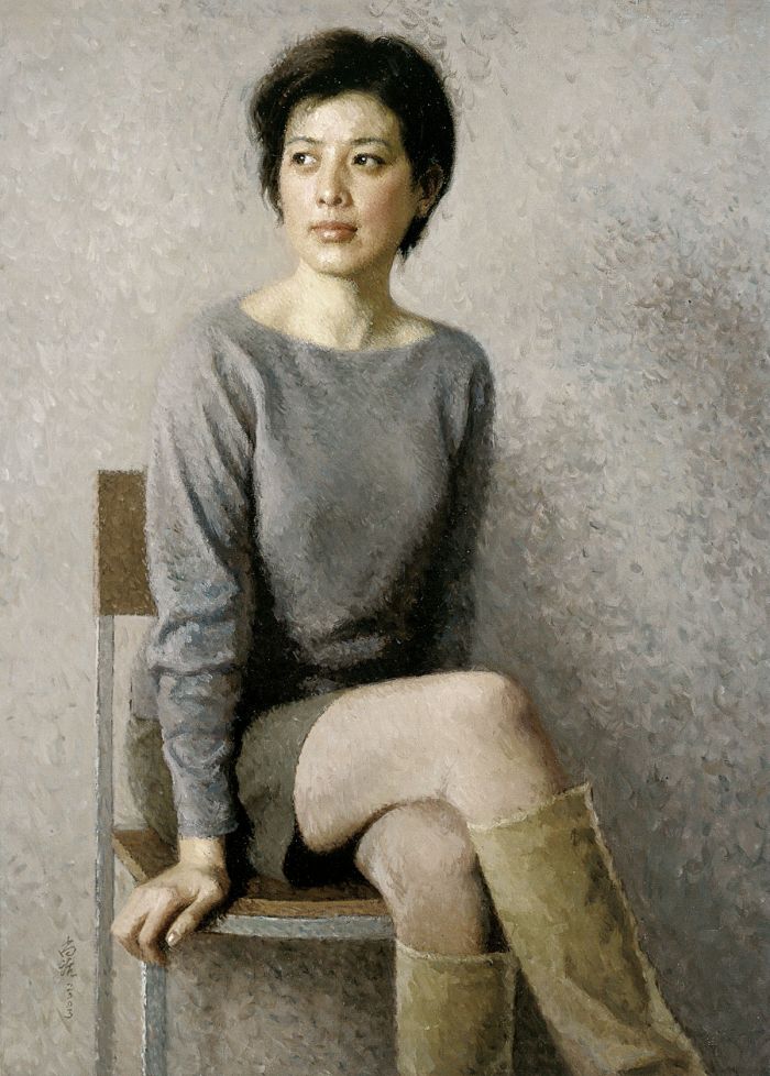 靳尚谊《一个朋友的肖像》100×74cm 2003 布面油画