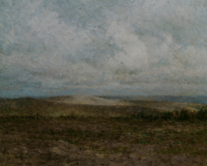 靳尚谊《多云的黄土高原》45×55cm-布面油画