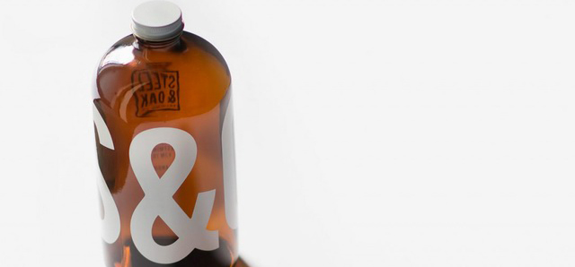 STEEL & OAK 啤酒包装酒瓶设计