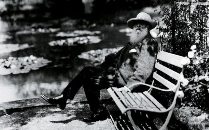 Claude Monet in his garden in 1926 