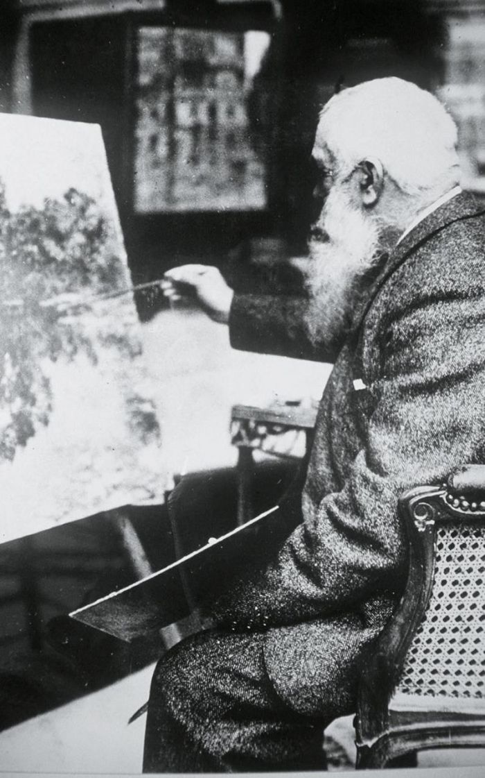 Monet at work towards the end of his life