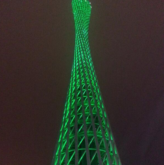 Canton Tower turns Green for St. Patrick's Day