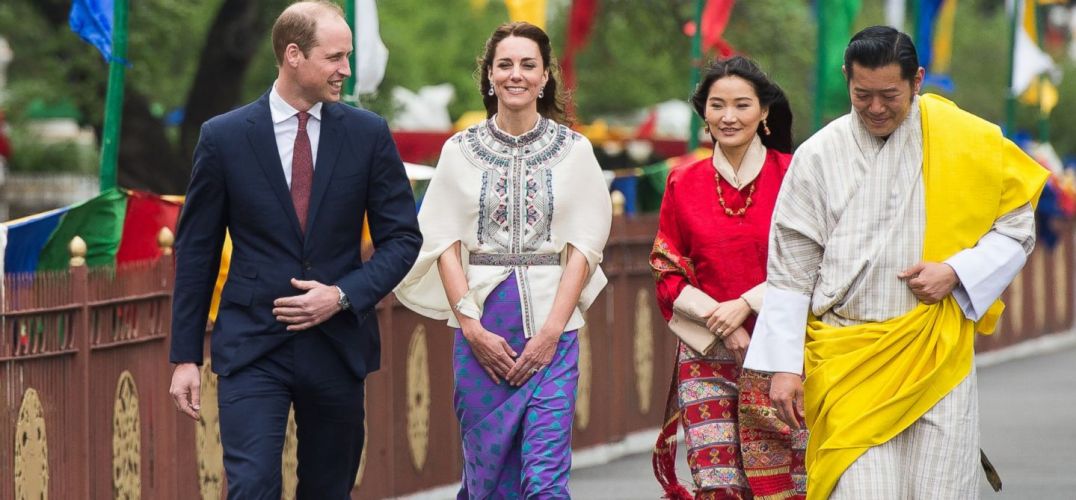 凯特王妃与不丹王后”双美“相见：同穿不丹传统服饰 谁更美？