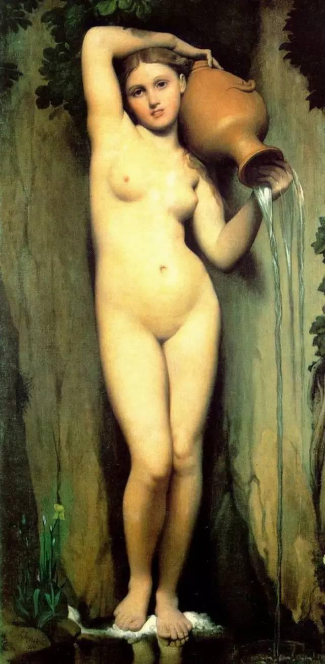 图三，让·奥古斯特·多米尼克·安格尔，《泉》，画布油画（1856）