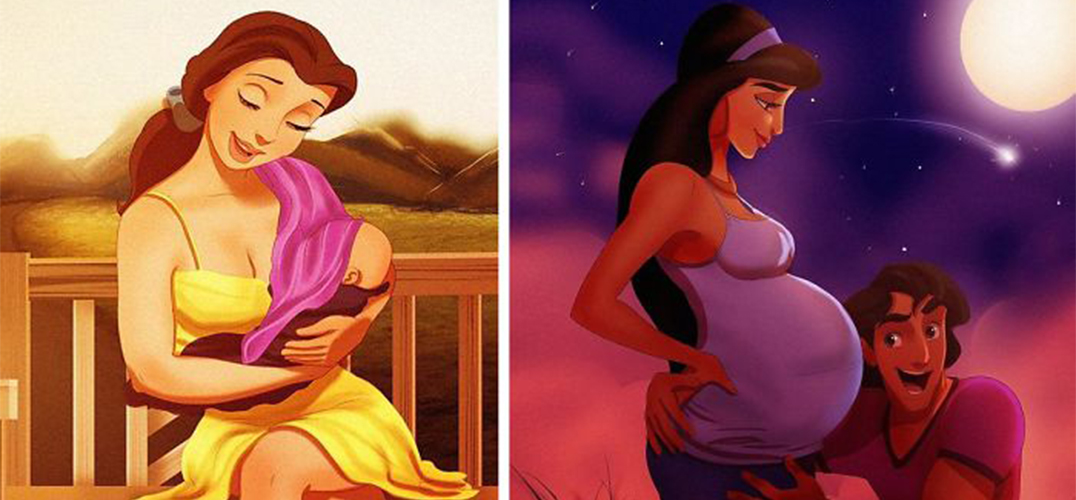 童话里不是骗人的 迪士尼的公主们也当妈妈啦