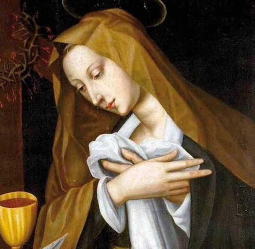 涅利画作《悲伤的圣母》。