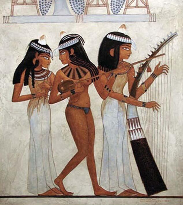 古埃及壁画中画眼线的舞姬