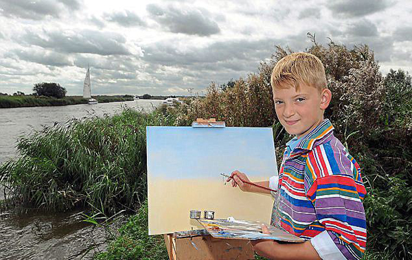 英14岁天才画家“小莫奈”办个人画展身价超千万