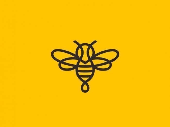 一起来看这些可爱的蜜蜂logo!