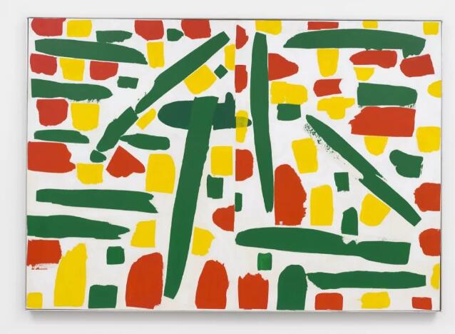 克里·詹姆斯·马歇尔，《无题（大型色块）》，2018 ©克里·詹姆斯·马歇尔，图片致谢艺术家和卓纳画廊