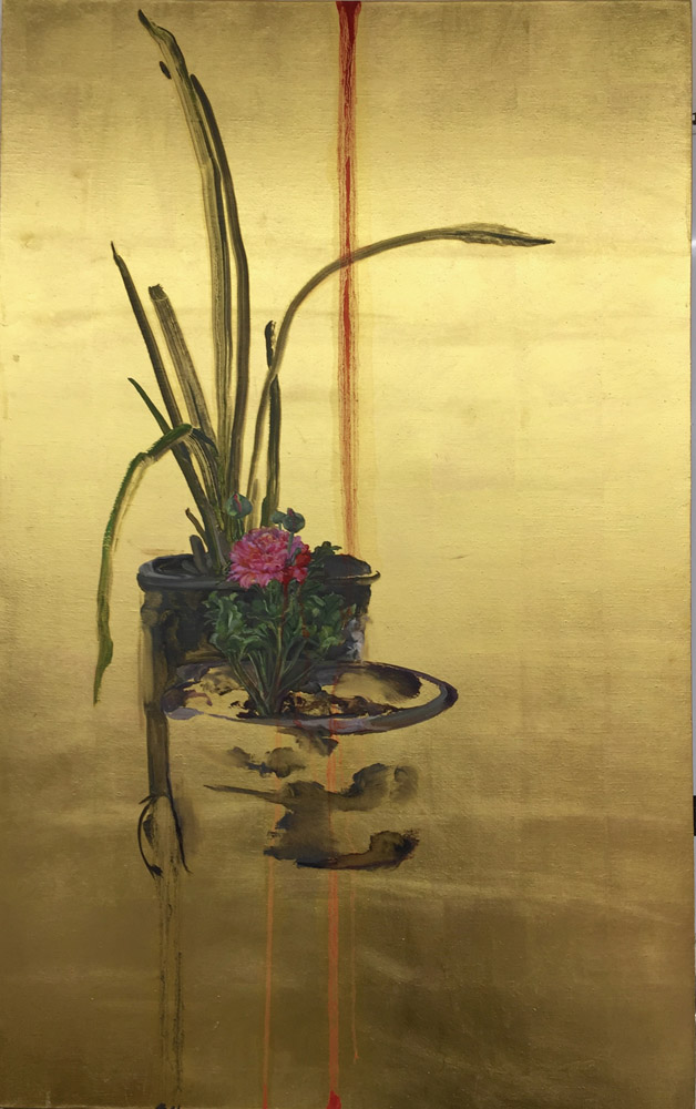 田园，《物-之四十七》，《Things No.47》，115x73cm，布面金箔油画，Oil Paint and Gold Leaf on Canvas，2016