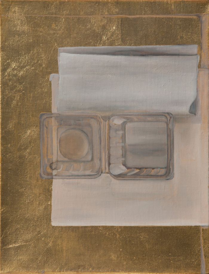 田园，《物—之四十九》，《Things No.49》，40x30cm，布面金箔油画，Oil Paint and Gold Leaf on Canvas，2018