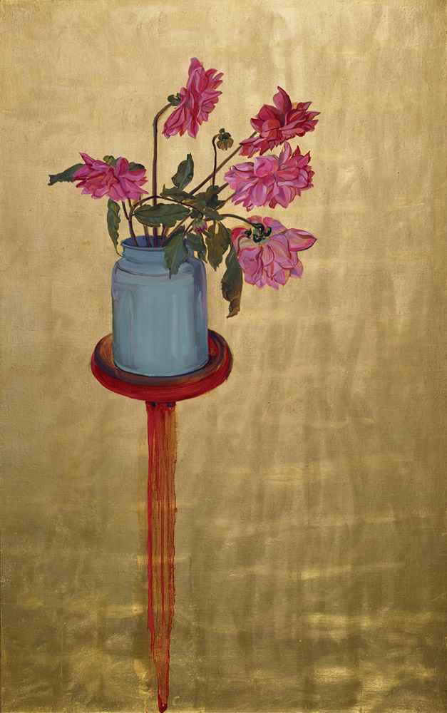 田园，《物—之四十三》，《Things No.43》，116x30cm，布面金箔油画，Oil Paint and Gold Leaf on Canvas，2014
