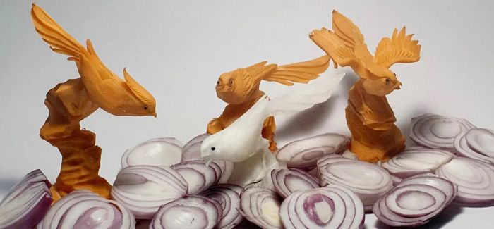 中国蔬菜雕刻亮相巴塞尔艺术节