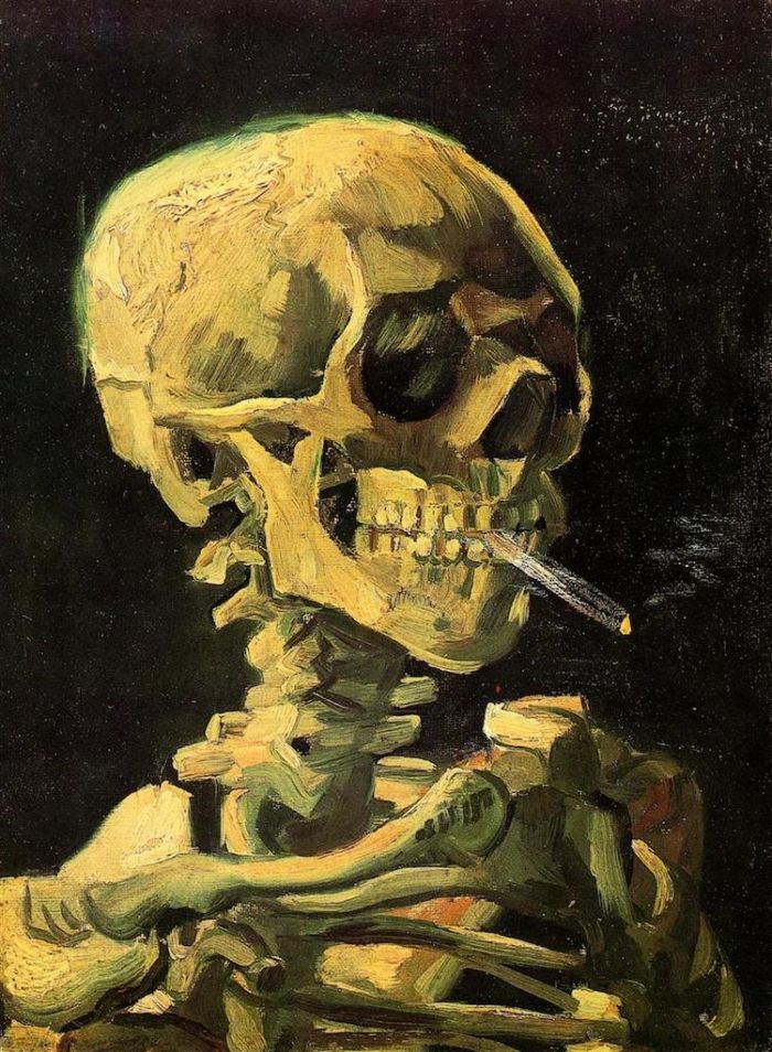 Memento-Mori-van-gogh-skull-with-burning-cigarette-1885