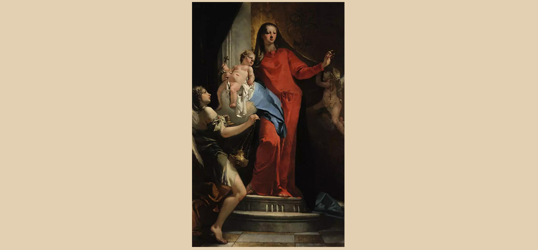 帖波洛《玫瑰圣母与天使》领衔西洋古典油画晚拍