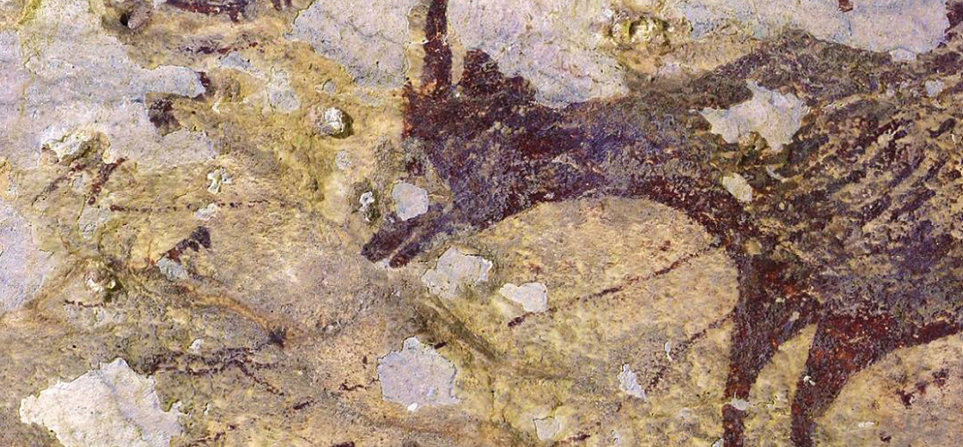 矿石开采导致印尼史前洞穴壁画持续剥落