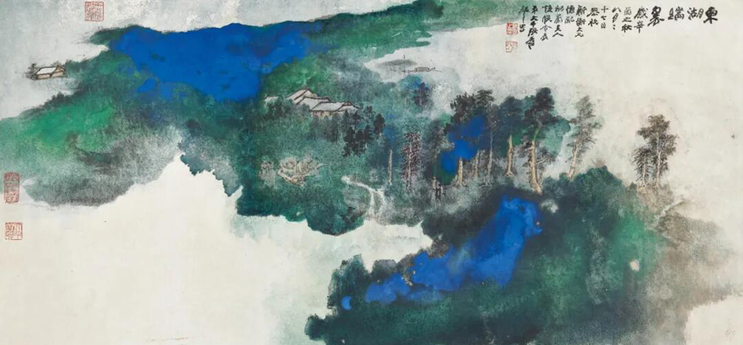 “中国近现代及当代书画”呈献张大千《东湖瑞翠》