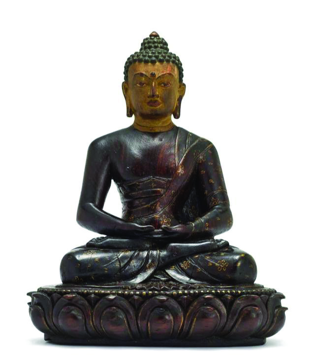 17世纪藏传紫檀描金阿弥陀佛造像，6.875万港元成交