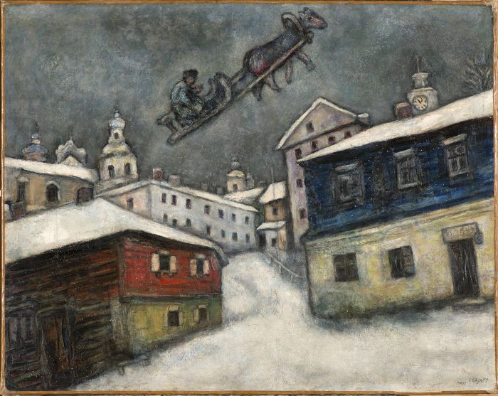 1. 俄罗斯村庄 Russian village, 布面油画, 1929