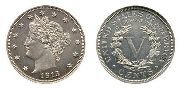 1913年发行的美国自由女神镍币.jpg