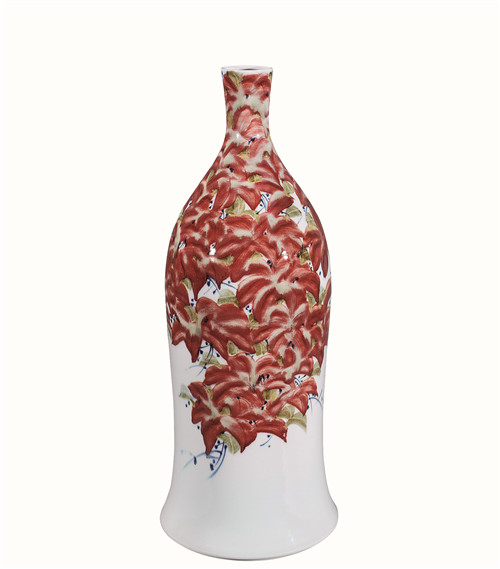 白磊，“秋颂”瓶，瓷，高50cm
