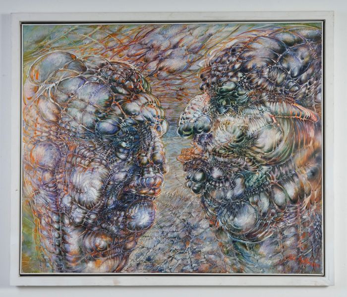 7 理查德·霍夫曼《两个人186号》，布面油画，140×110cm，1996年