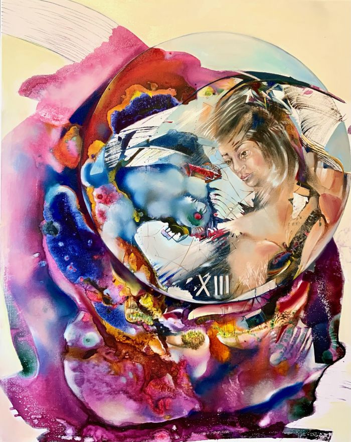 17 玛夫·雷德谢特《我们是时代的囚徒》，布面油画，100×80cm，2023年