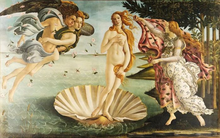 ▲《维纳斯的诞生》，波提切利，1482-1486，蛋彩画41