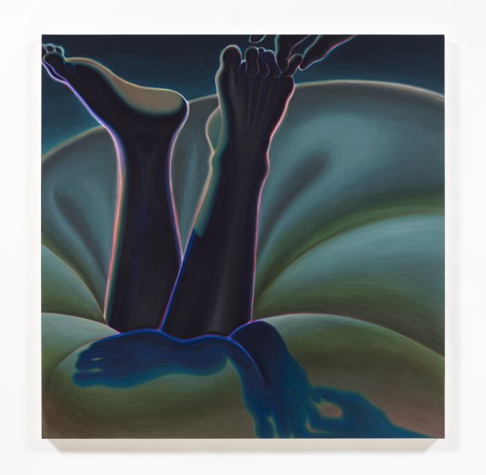 亚历克斯·加德纳，《成熟（将我吸干）》,2022，布面丙烯，122 x 122 cm，致谢艺术家及The Hole NYC