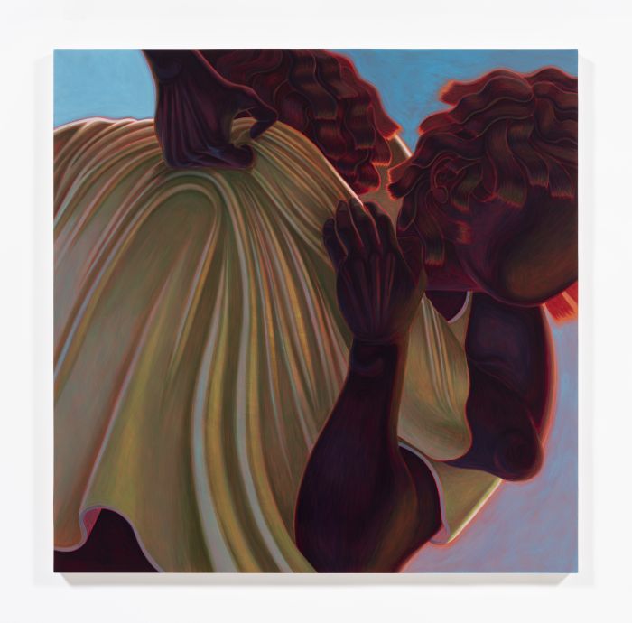 亚历克斯·加德纳，《争执已解决》,2023，布面丙烯，122 x 122 cm，致谢艺术家及The Hole NYC